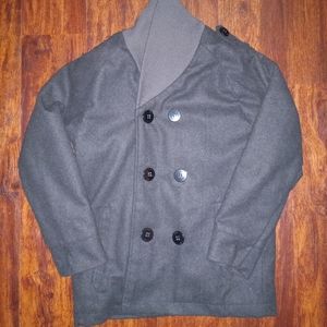 Big Boys' Gray Autumn Peacoat